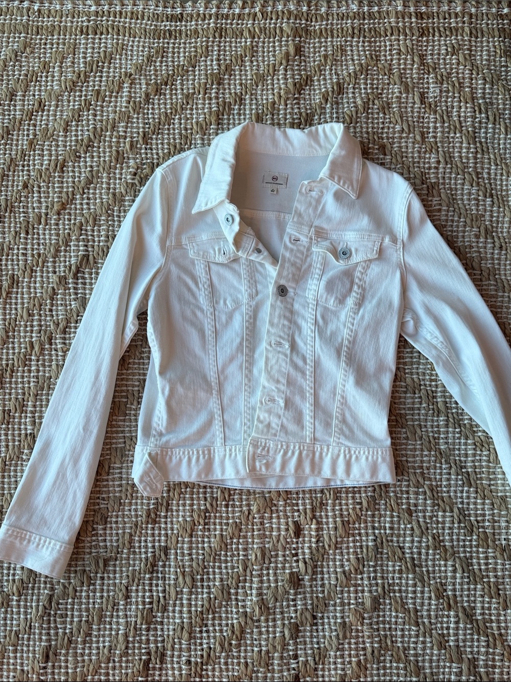 White Kids Denim Jacket - Classic Button-Up Style